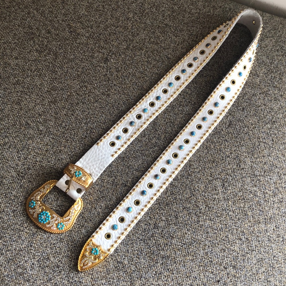 Beautiful leather studded belt